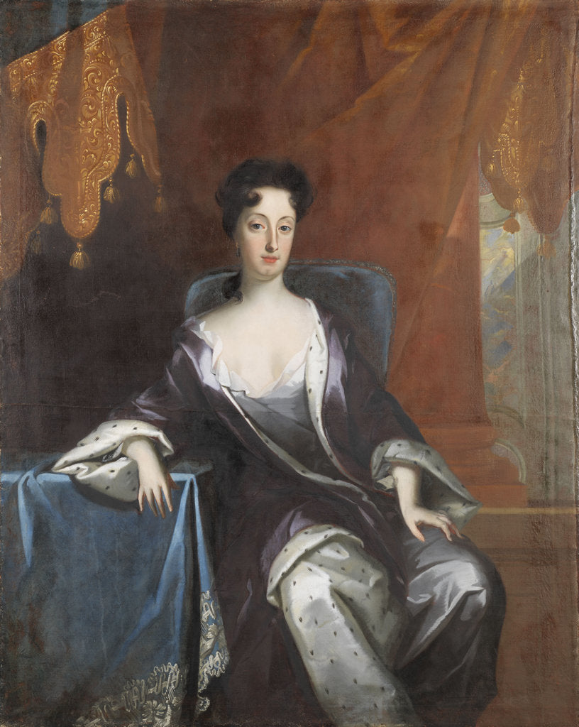 Detail of Portrait of Duchess Hedvig Sophia of Holstein-Gottorp, Queen of Sweden, um 1700 by Anonymous