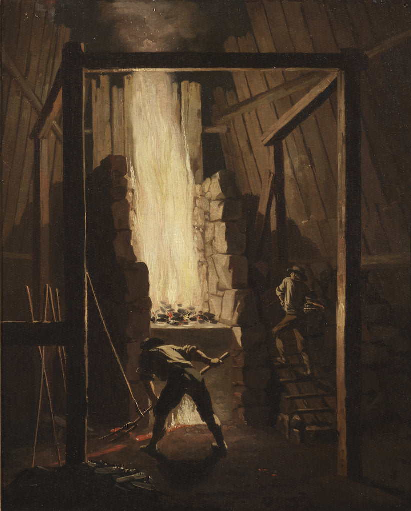 Detail of Interior of the Copper Foundry in Falun, 1781 by Anonymous