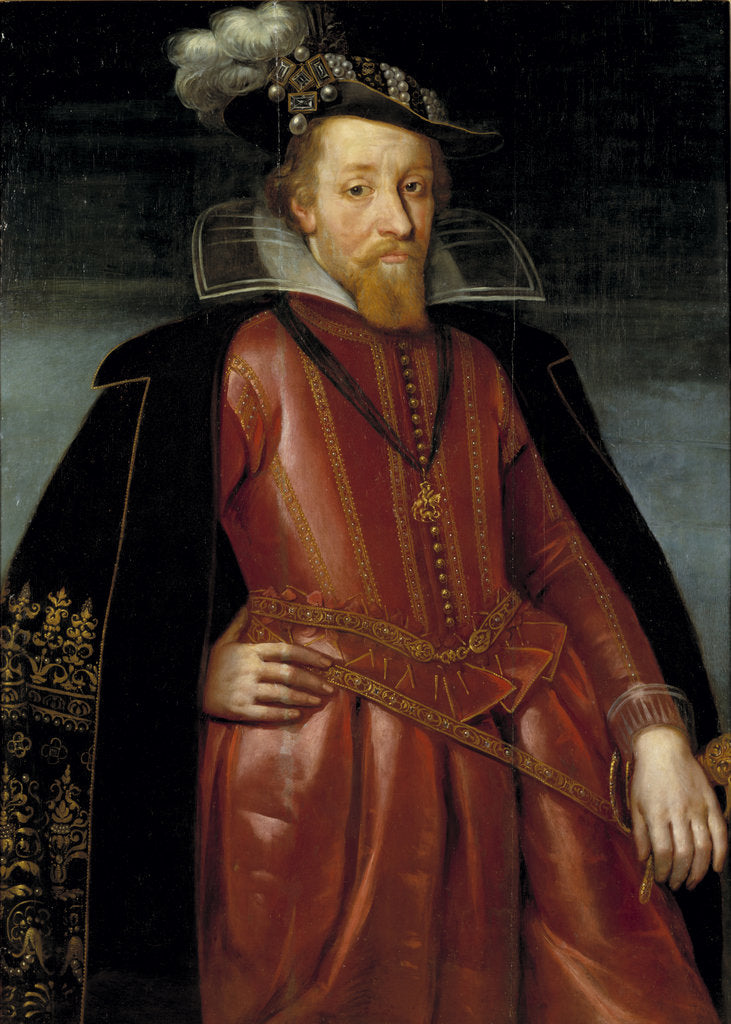 Detail of Portrait of King James I of England by Anonymous