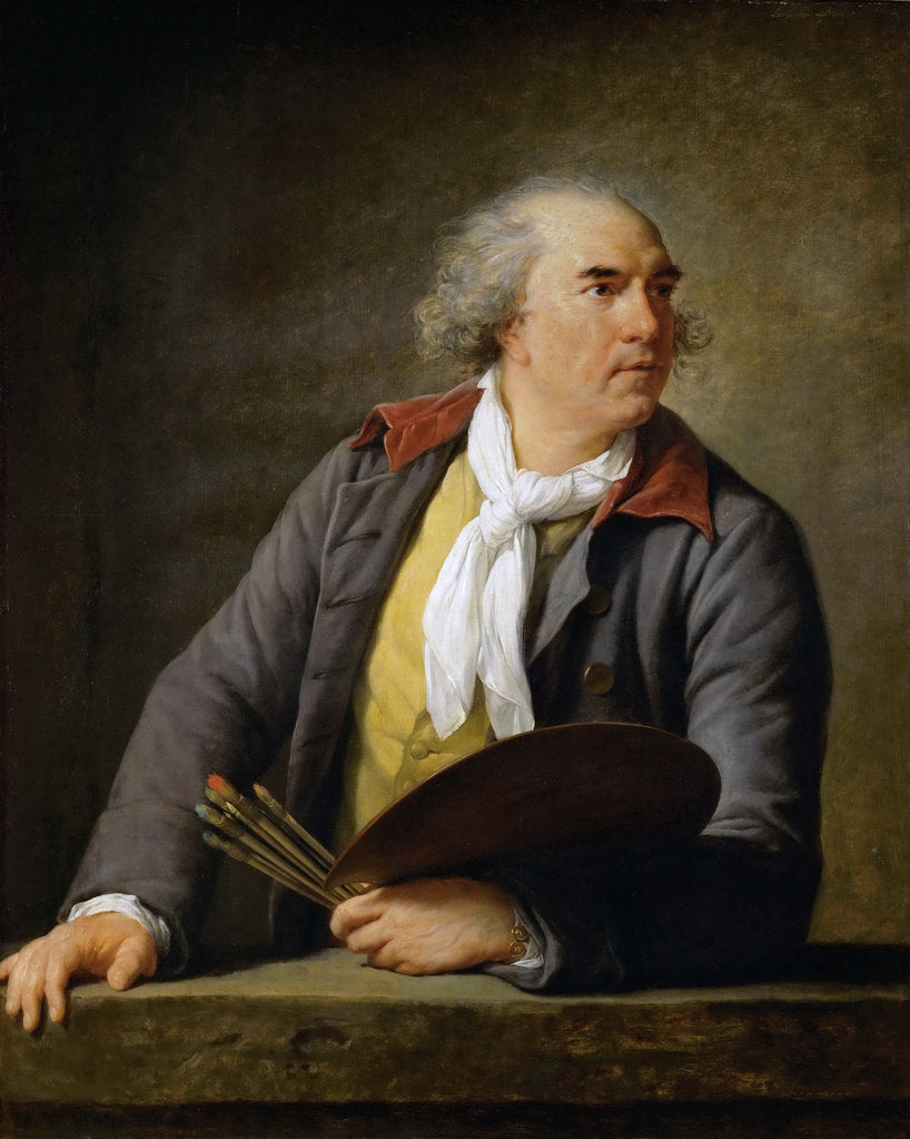 Detail of Portrait of Hubert Robert, 1788 by Anonymous