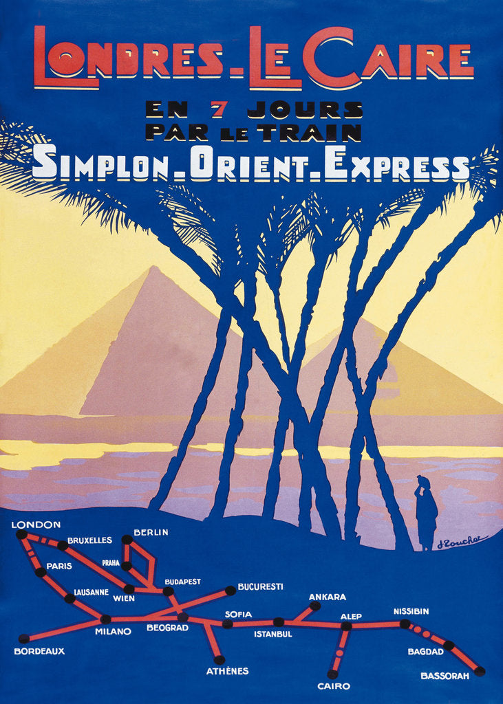 Detail of Simplon-Orient-Express, Londres-le Caire, c. 1930 by Anonymous