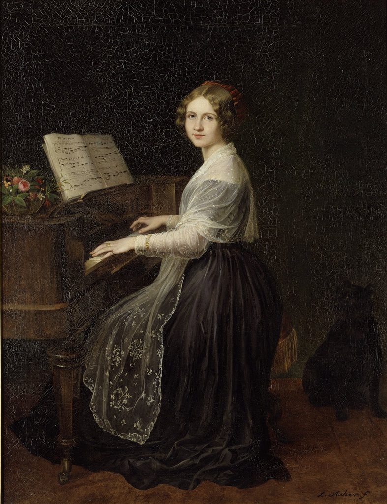 Detail of Portrait of the Soprano Jenny Lind, 1845 by Anonymous