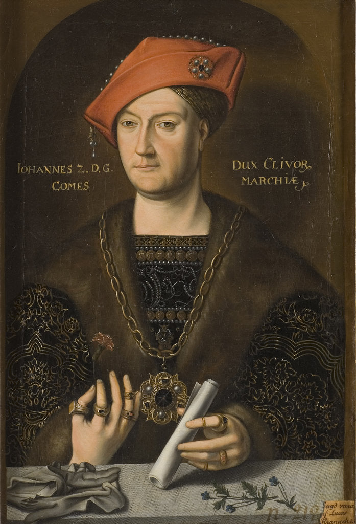 Detail of Portrait of John II, Duke of Cleves, Count of Mark by Anonymous