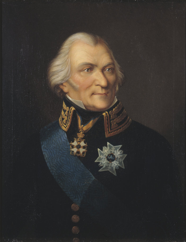 Detail of Portrait of Count Johan Christopher Toll by Anonymous