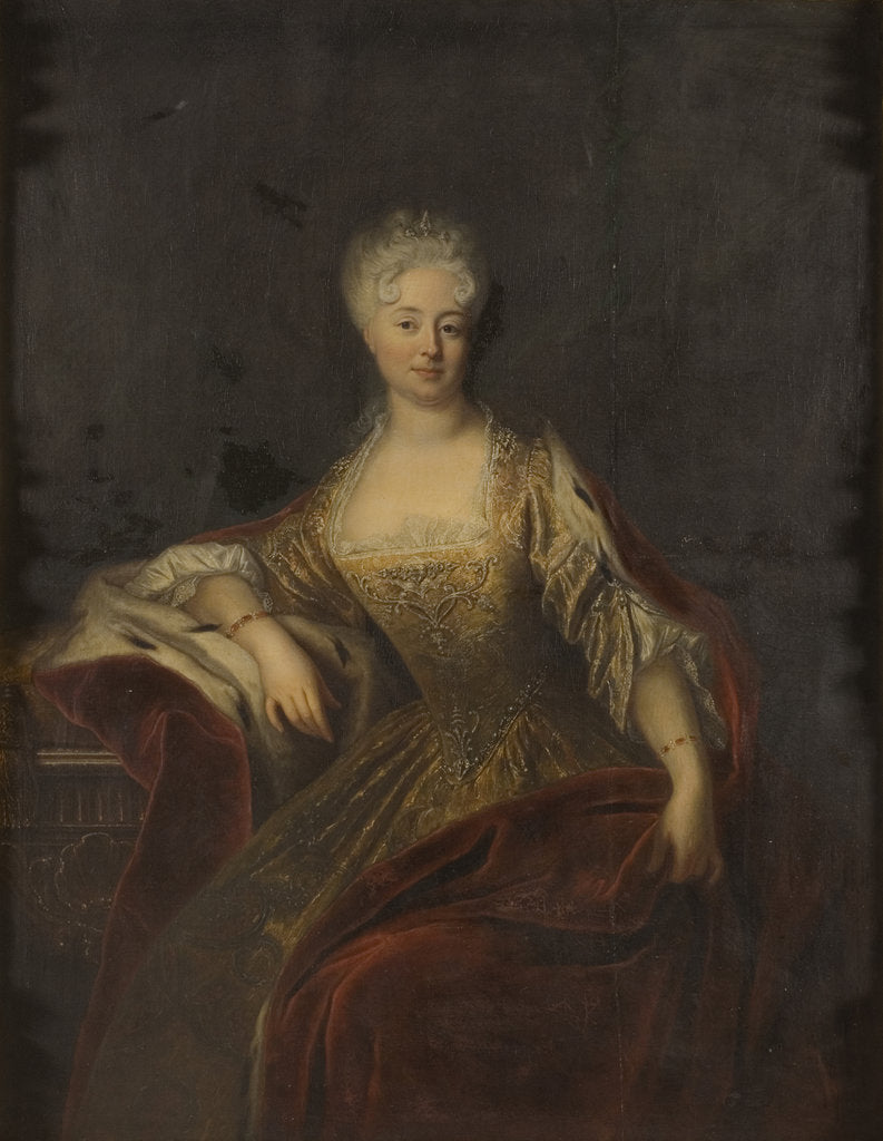Detail of Portrait of Princess Johanna Charlotte of Anhalt-Dessau, Margravine of Brandenburg-Schwe by Anonymous