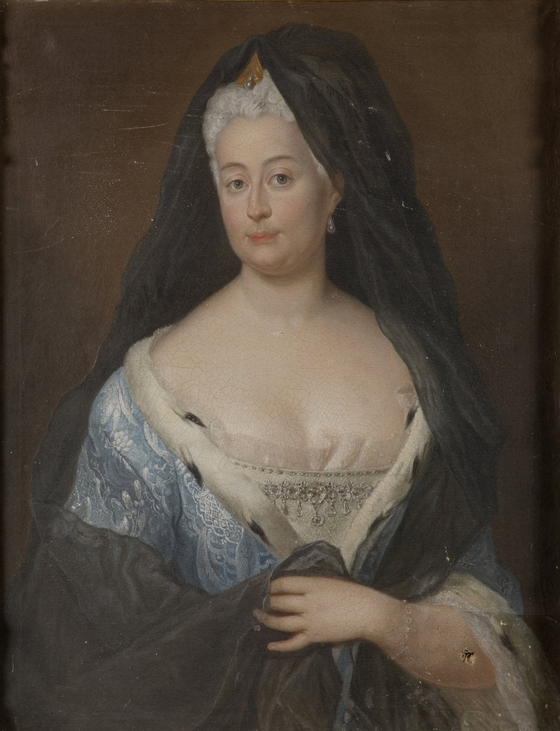 Detail of Portrait of Princess Johanna Charlotte of Anhalt-Dessau, Margravine of Brandenburg-Schwe by Anonymous