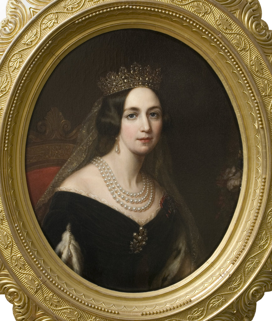 Detail of Portrait of Joséphine of Leuchtenberg, Queen of Sweden and Norway by Anonymous