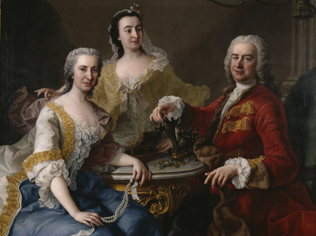 Detail of Joseph Angelo de France with Family, 1748 by Anonymous