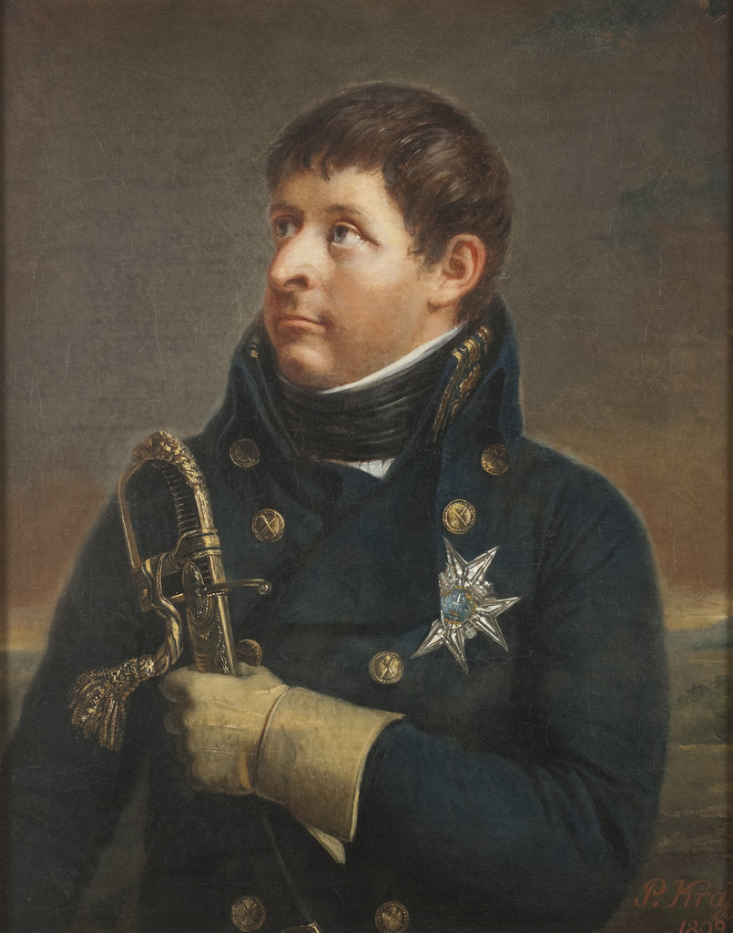 Detail of Portrait of Christian August of Schleswig-Holstein-Sonderburg-Augustenborg, 1809 by Anonymous