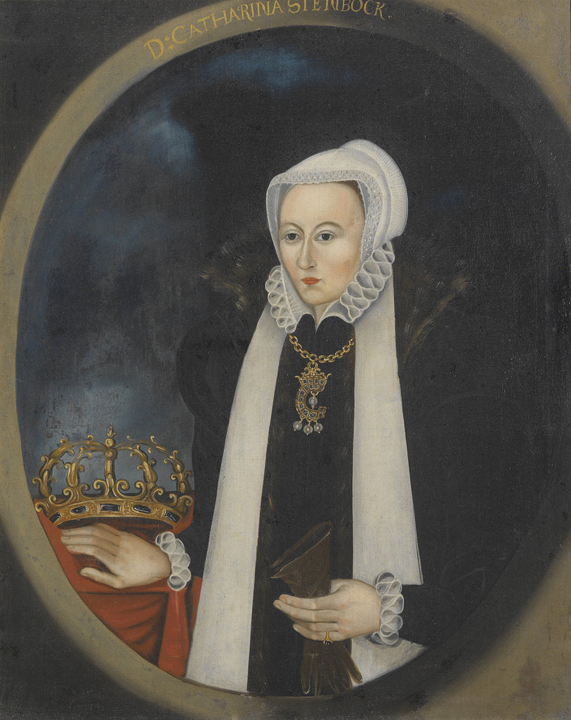 Detail of Portrait of Catherine Stenbock, Queen of Sweden by Anonymous