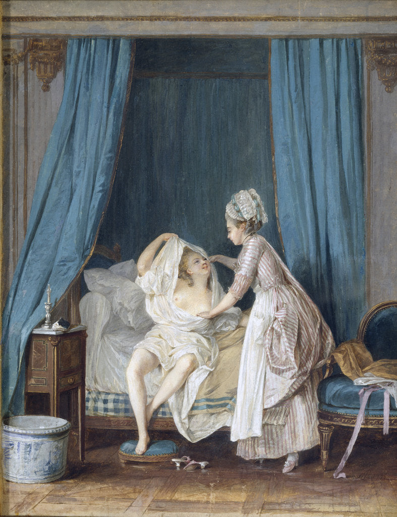 Detail of Lady Getting out of Bed, 1776 by Anonymous