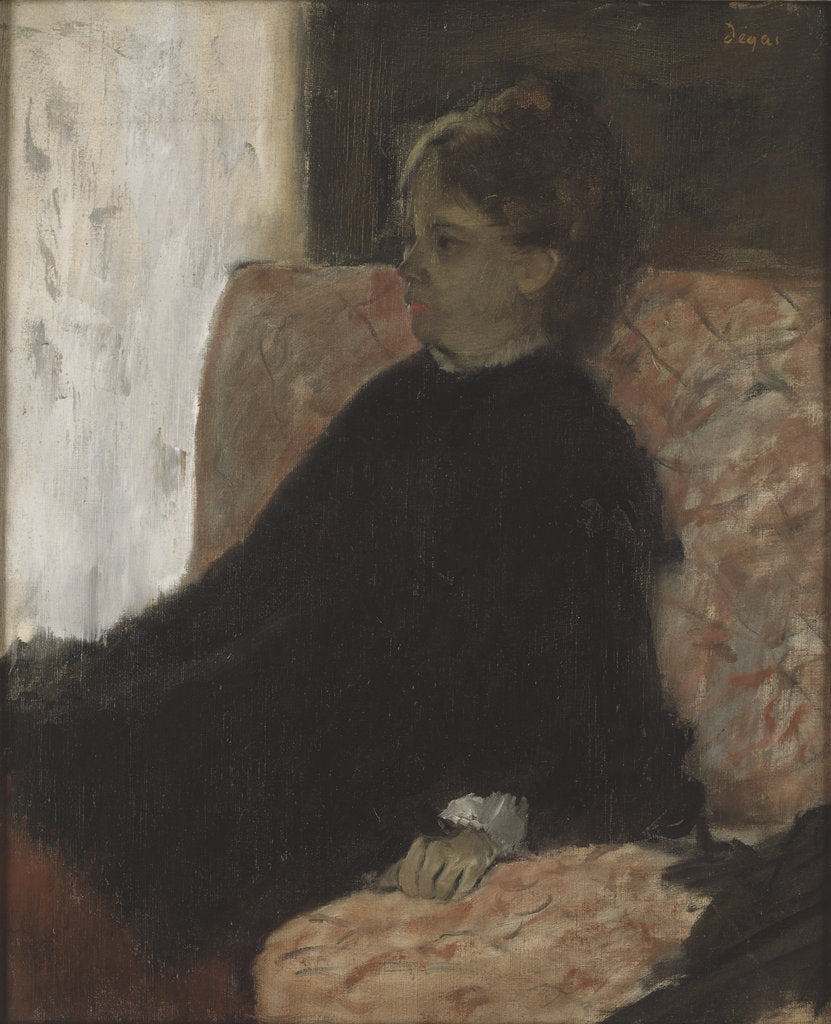 Detail of Lady in Black by Anonymous