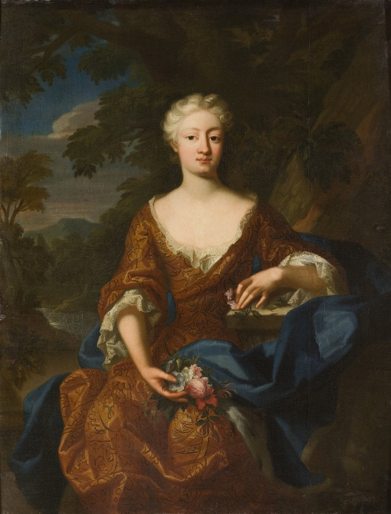 Detail of Portrait of Princess Luise Dorothea of Prussia, 1724 by Anonymous