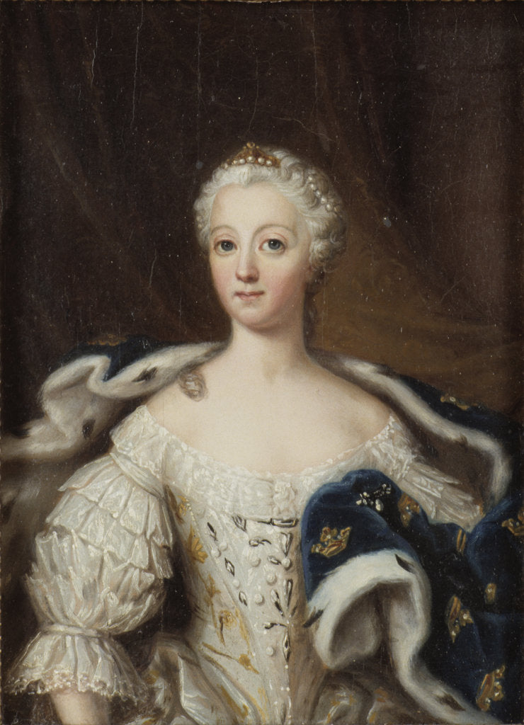 Detail of Portrait of Louisa Ulrika of Prussia, Queen of Sweden by Anonymous