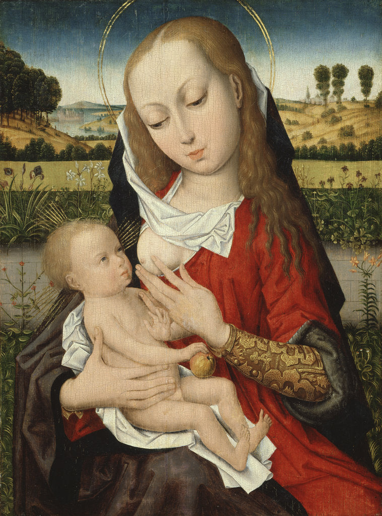 Detail of The Virgin suckling the Child by Anonymous