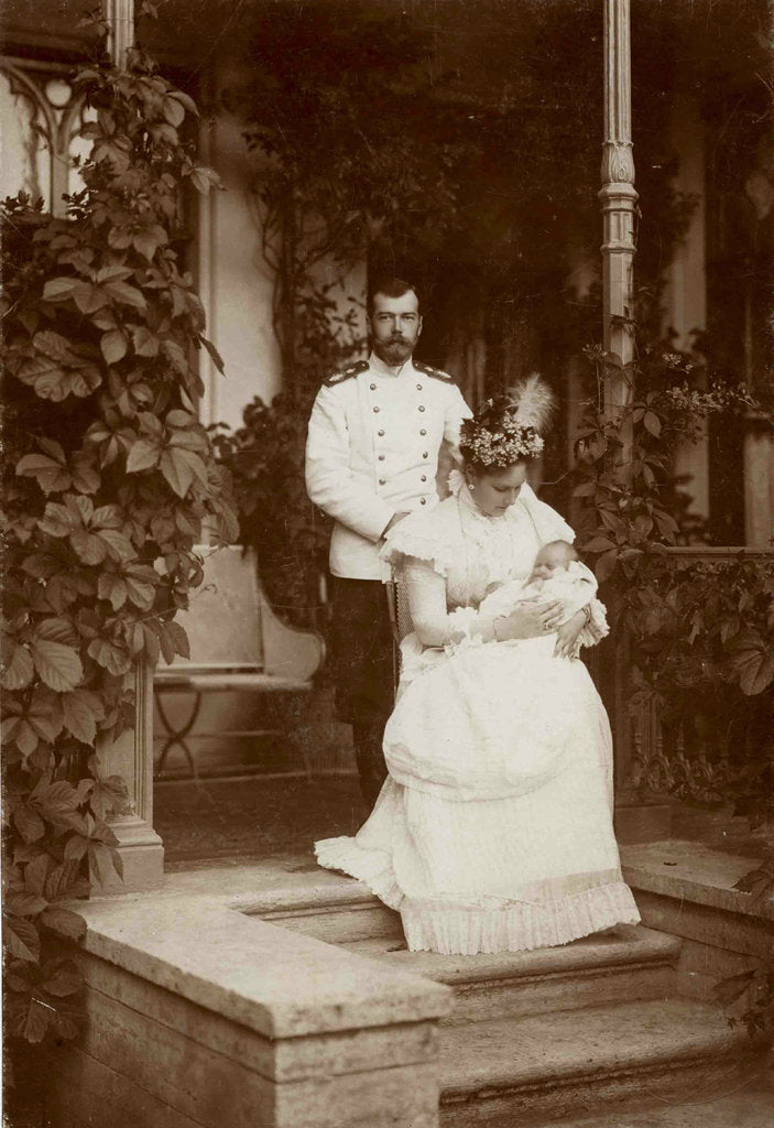 Detail of Tsar Nicholas II and Empress Alexandra Fyodorovna with their second daughter, Grand Duchess Tatyana, by Anonymous