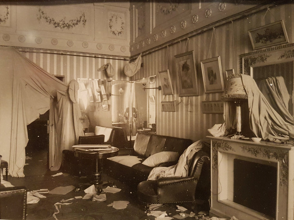 Detail of Boudoir of Empress Alexandra Fyodorovna after the Storming the Winter Palace, 1917 by Anonymous