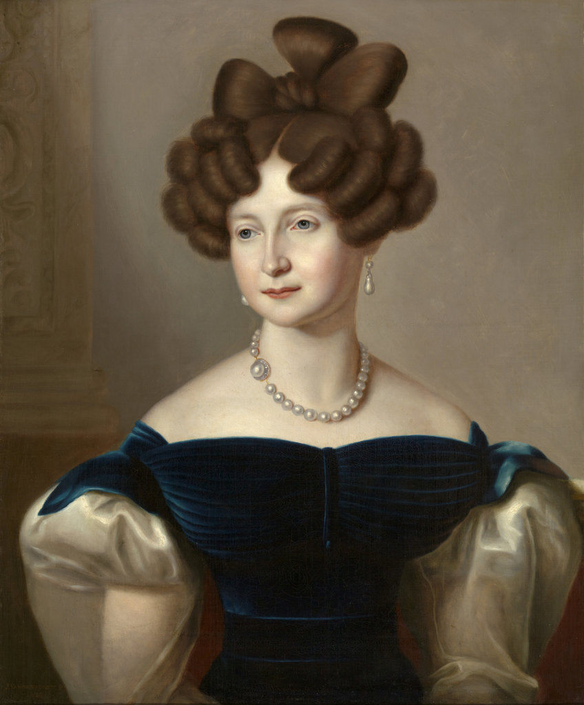 Detail of Grand Duchess Anna Pavlovna of Russia, Queen of the Netherlands, ca 1835 by Anonymous