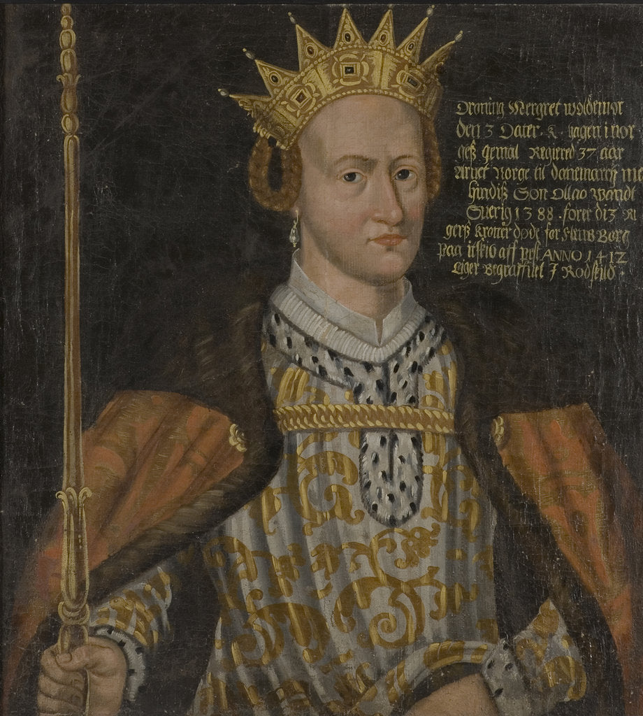 Detail of Portrait of Margaret I of Denmark by Anonymous