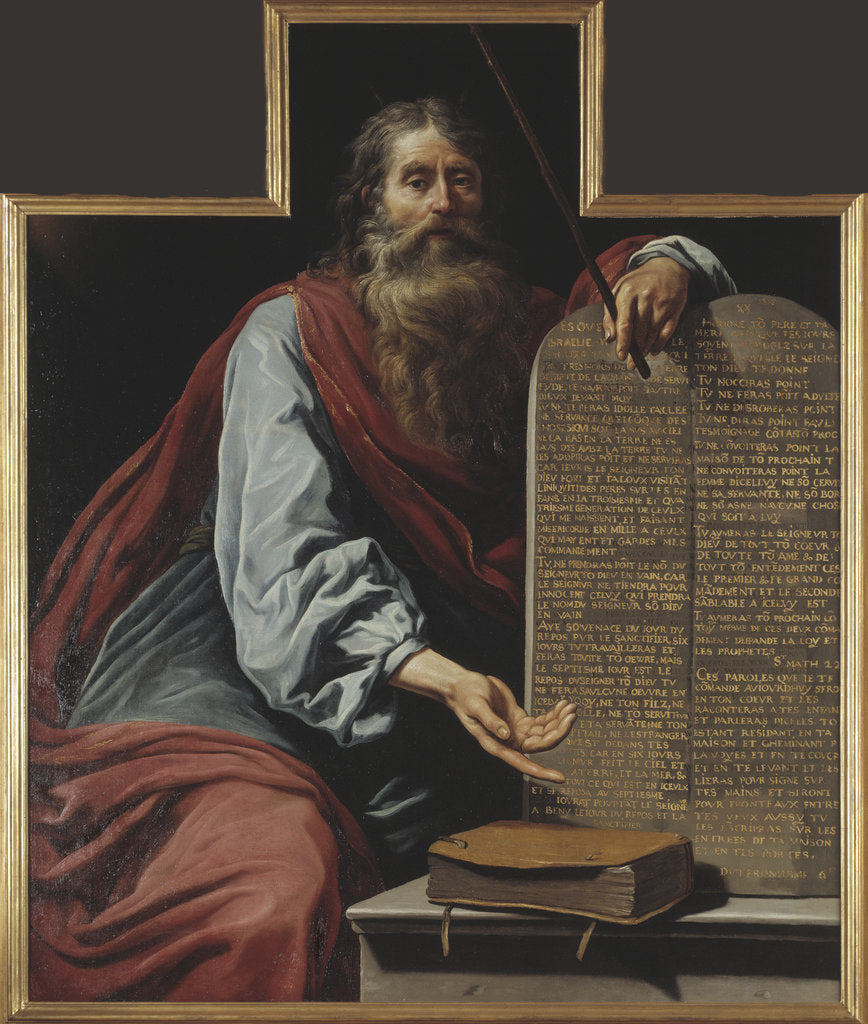 Detail of Moses with the Ten Commandments by Anonymous