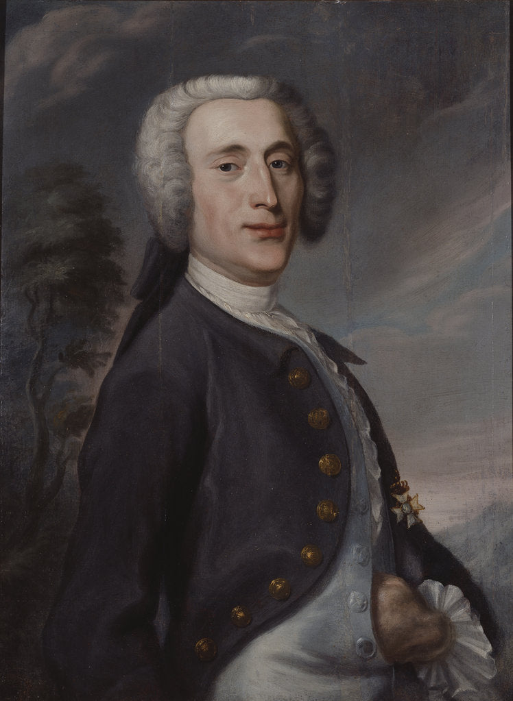 Detail of Portrait of Olof von Dalin by Anonymous