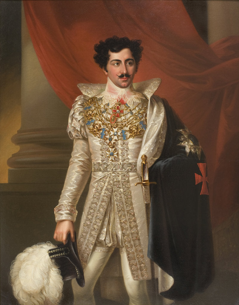 Detail of Portrait of Oscar I, King of Sweden and Norway by Anonymous