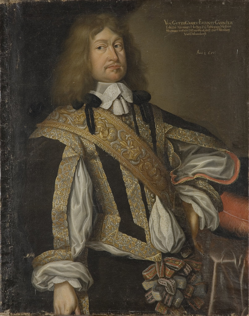 Detail of Portrait of Ernest Günther, Duke of Schleswig-Holstein-Sonderburg-Augustenburg, 1650 by Anonymous