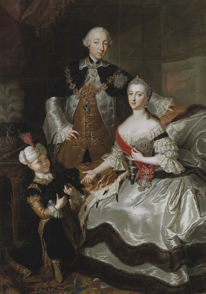 Detail of Portrait of Grand Duke Pyotr Fyodorovitch and Grand Duchess Catherine Alekseyevna, 1756 by Anonymous
