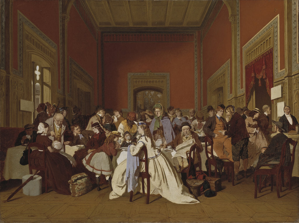 Detail of Second Class Waiting Room, 1865 by Anonymous
