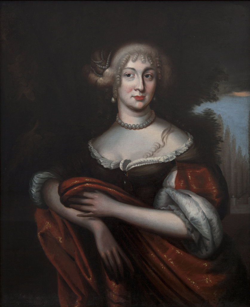 Detail of Portrait of Countess Sophie Amalie of Nassau-Siegen, Duchess of Courland by Anonymous