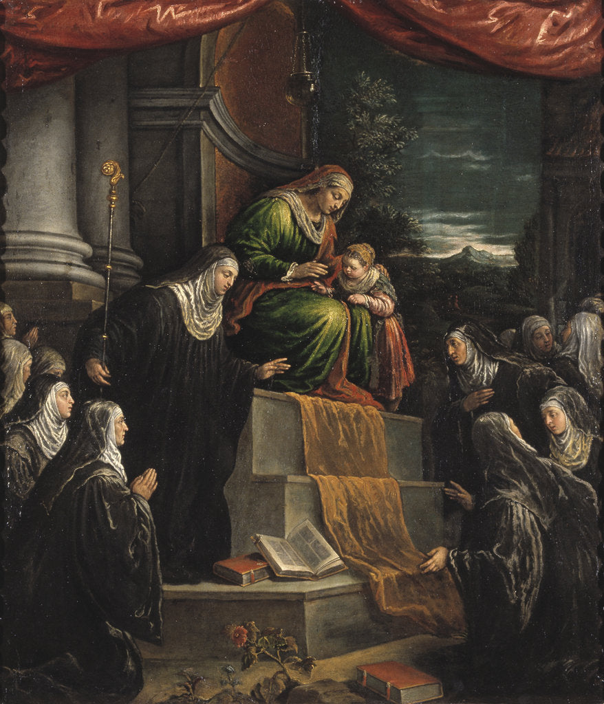Detail of Saint Anne and Mary as child by Anonymous