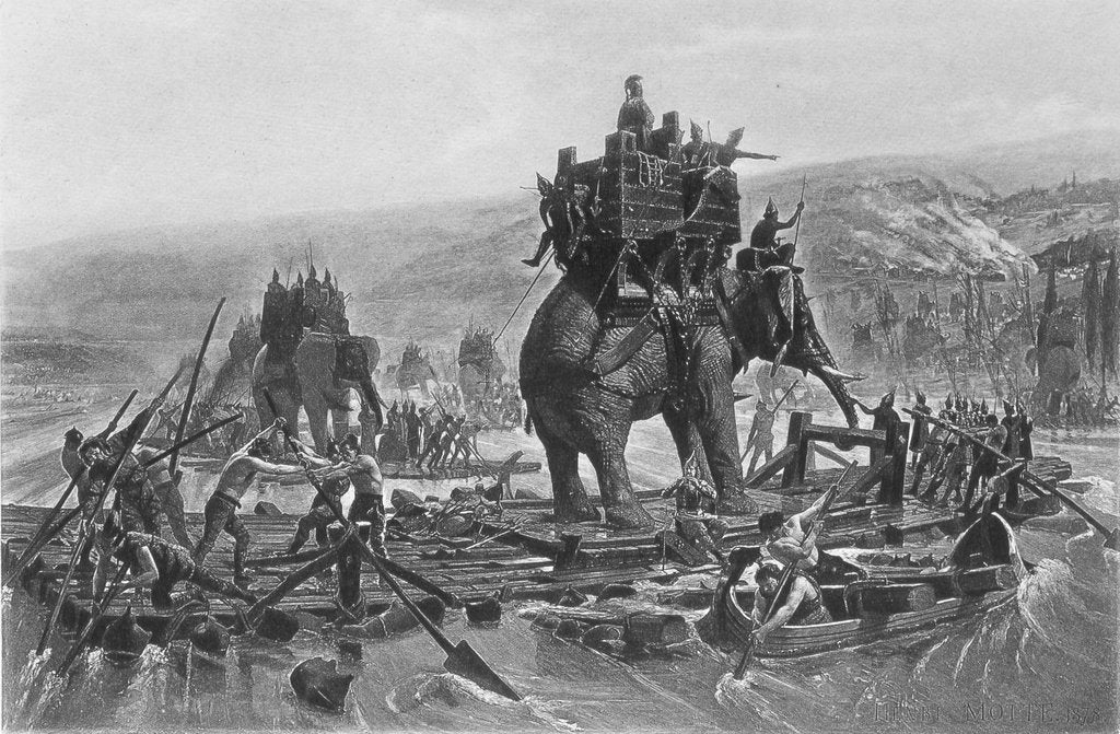 Detail of Hannibal crossing the Rhone, 1878 by Anonymous