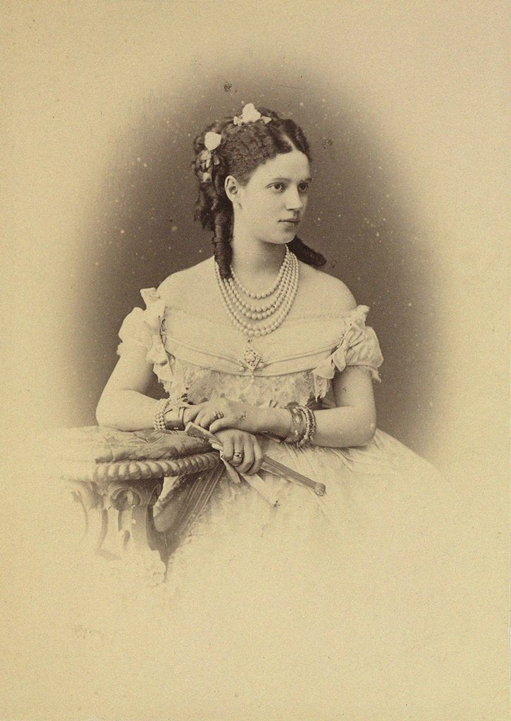 Detail of Portrait of Princess Dagmar of Denmark, Maria Feodorovna of Russia, 1873 by Anonymous