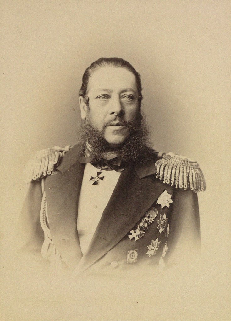 Detail of Portrait of Admiral Nikolay Karlovich Krabbe, 1873 by Anonymous