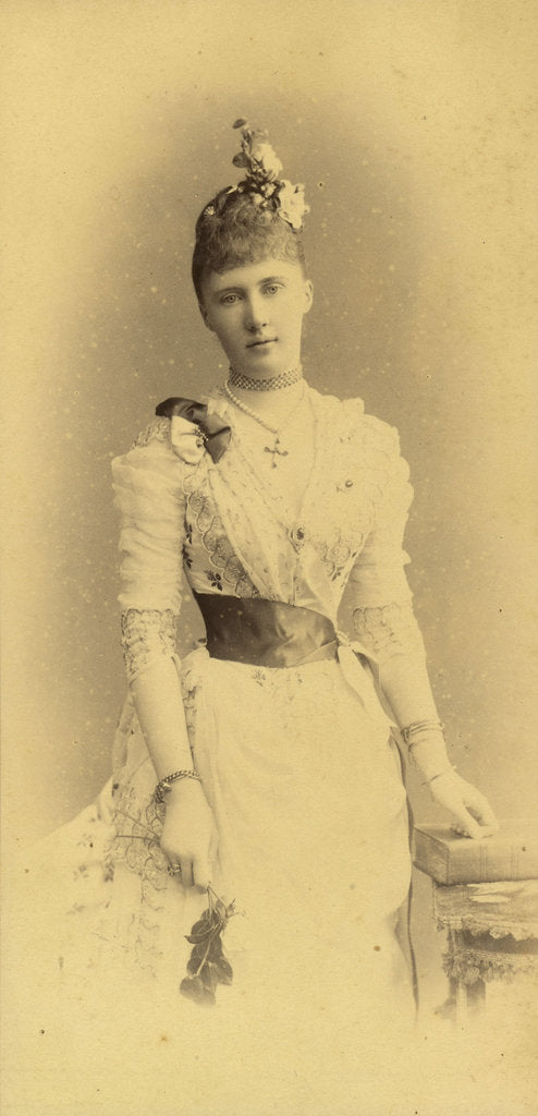 Detail of Portrait of Grand Duchess Elizaveta Mavrikievna of Russia, c. 1883-1884 by Anonymous
