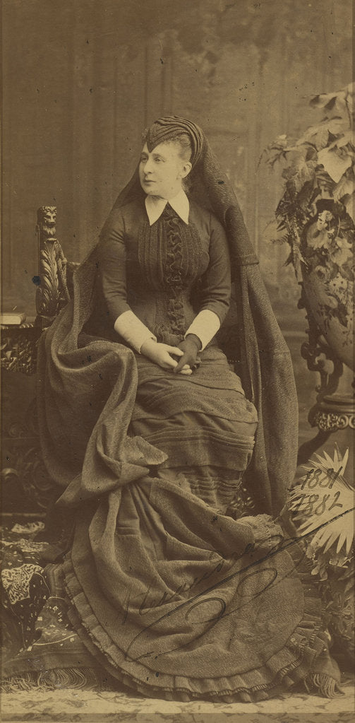 Detail of Portrait of Grand Duchess Alexandra Iosifovna of Saxe-Altenburg, 1881-1882 by Anonymous