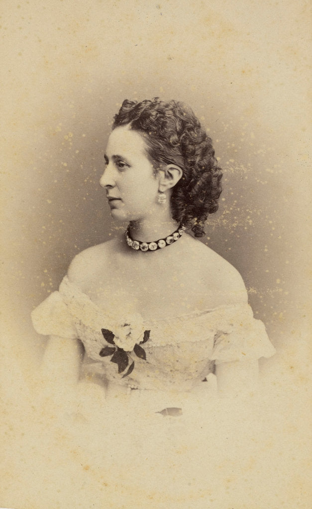 Detail of Portrait of Grand Duchess Alexandra Iosifovna of Saxe-Altenburg, ca 1865 by Anonymous