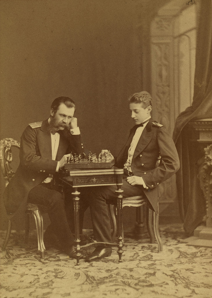 Detail of Grand Duke Konstantin Nikolaevich of Russia and Grand Duke Constantine Constantinovich o by Anonymous