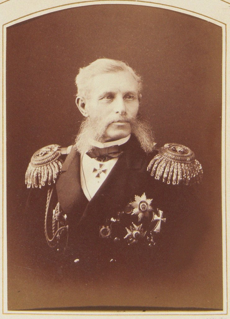 Detail of Portrait of the Admiral Grigory Ivanovich Butakov, 1877 by Anonymous