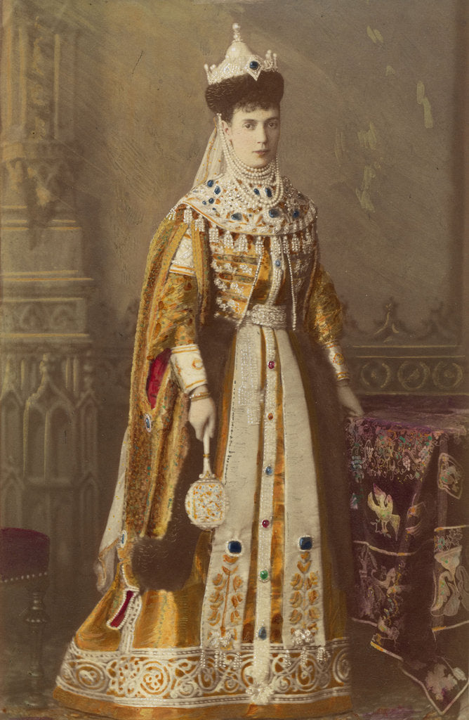 Detail of Portrait of Empress Maria Fyodorovna, Princess Dagmar of Denmark, 1883 by Anonymous