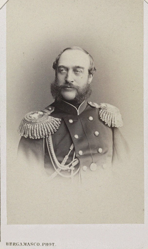 Detail of Portrait of Duke Georg August of Mecklenburg-Strelitz, c. 1870 by Anonymous