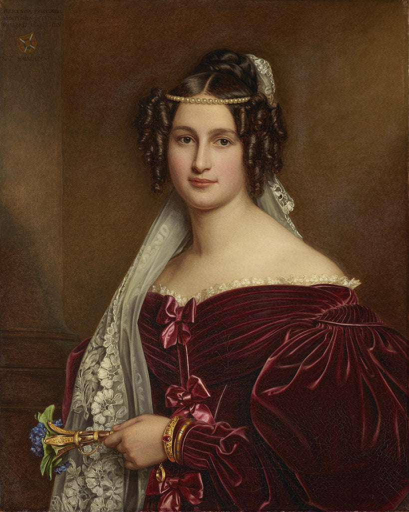 Detail of Portrait of Princess Maria Crescentia of Oettingen-Wallerstein, 1836 by Anonymous