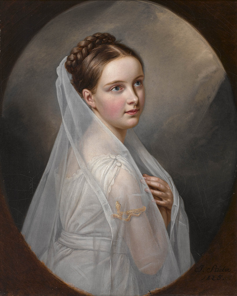 Detail of Countess Amalie Ludovika von Sayn-Wittgenstein-Sayn, 1825 by Anonymous