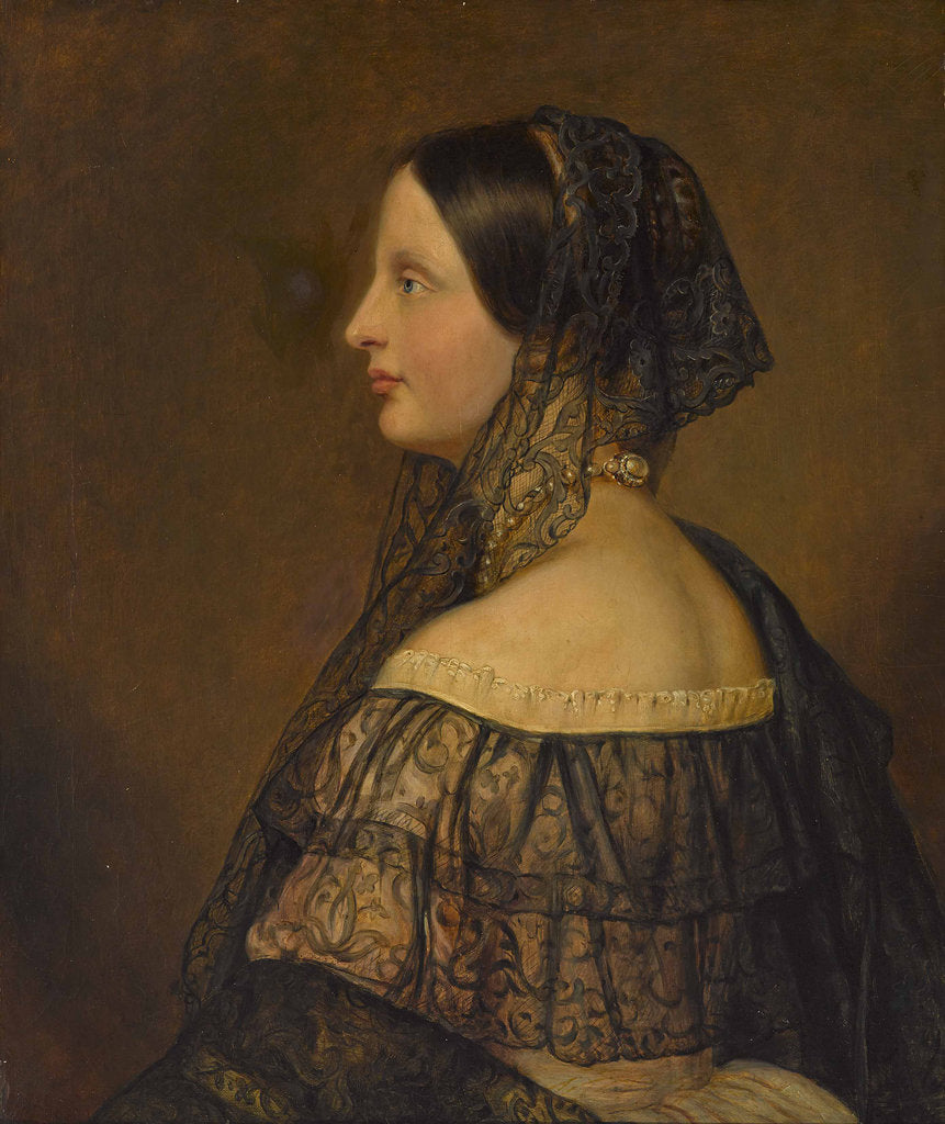 Detail of Portrait of Archduchess Auguste Ferdinande of Austria, princess of Tuscany by Anonymous