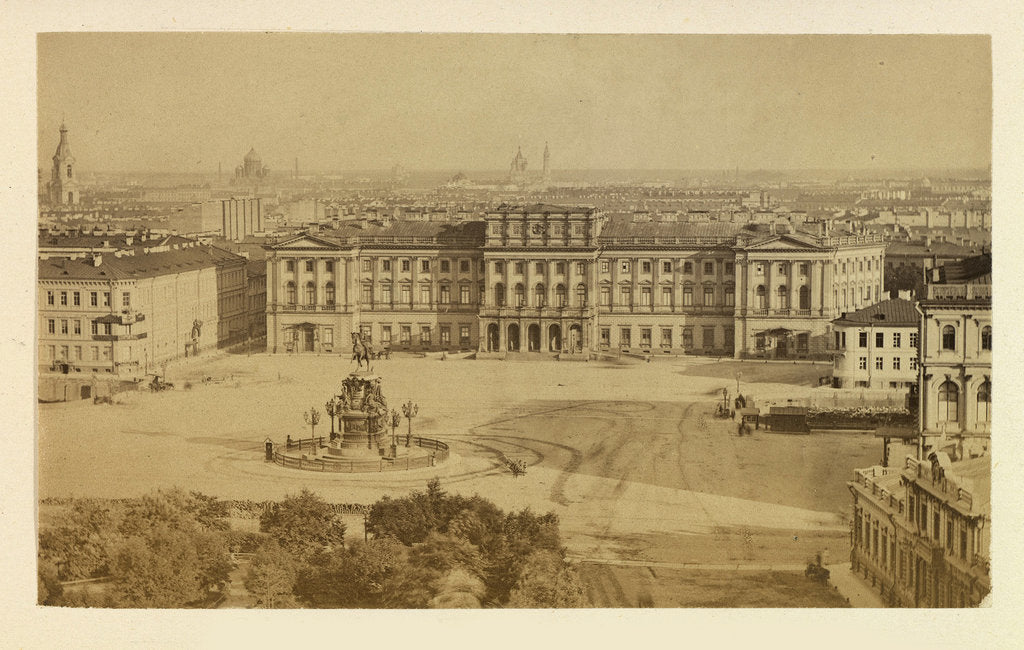 Detail of The Mariinsky Palace (Marie Palace) on the St Isaacs Square in Saint Petersburg, 1874 by Anonymous
