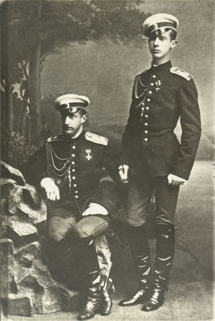 Detail of Grand Duke Constantin Constantinovich and Grand Duke Dimitri Constantinovich of Russia, c. 1890 by Anonymous