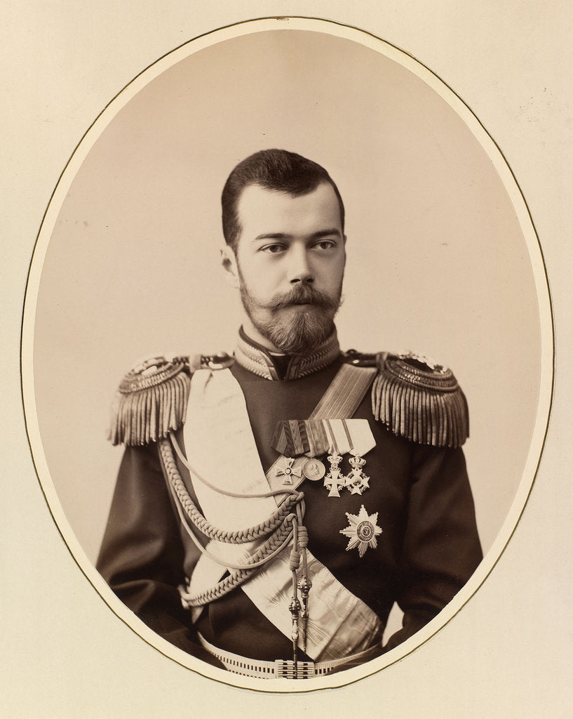 Detail of Portrait of Emperor Nicholas II as Tsesarevich, ca 1891 by Anonymous