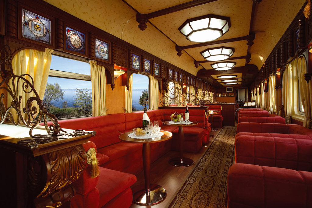 Detail of The Golden Eagle Trans-Siberian Express. The Rail Car Restaurant by Anonymous