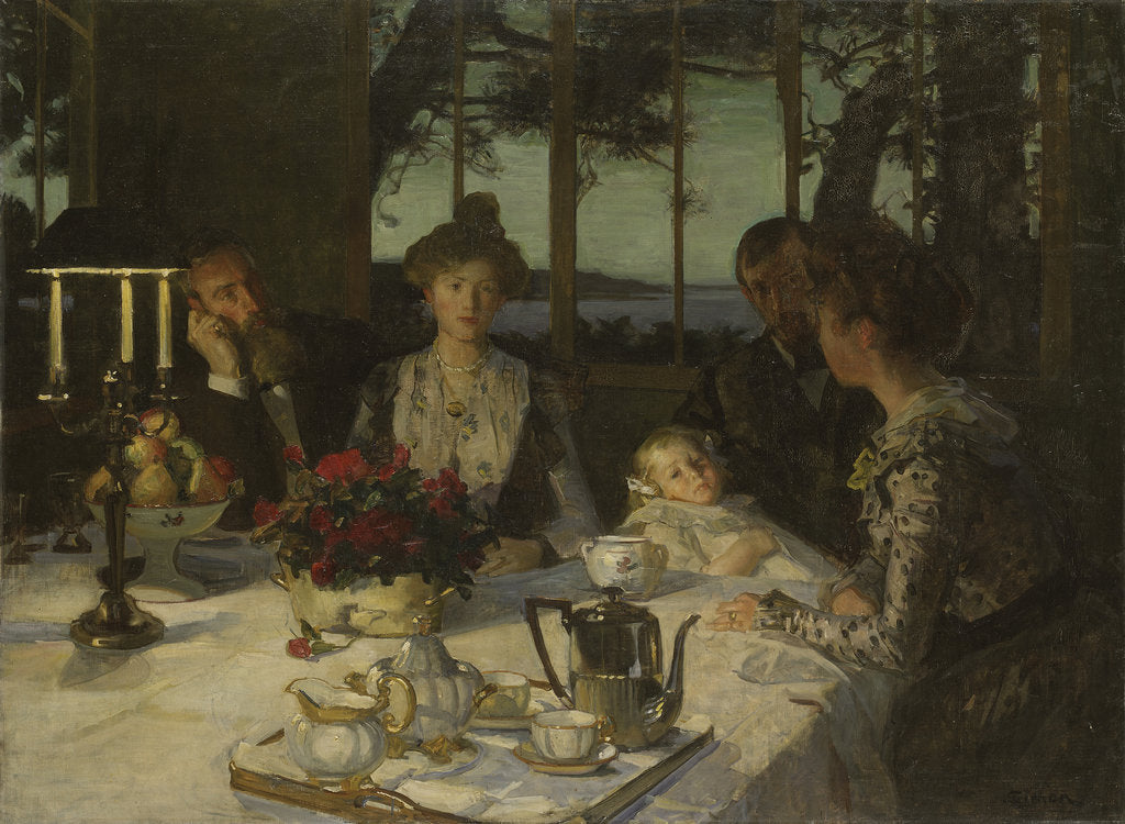 Detail of Talking in the Twilight by Anonymous