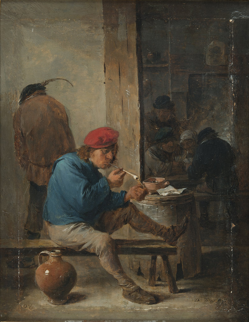 Detail of Tavern Scene with Smokers by Anonymous